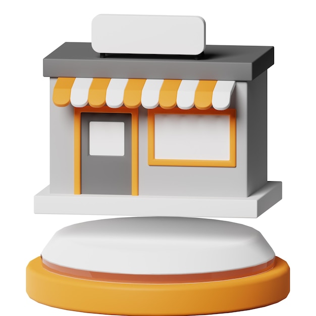 Ícone 3D da loja de compras