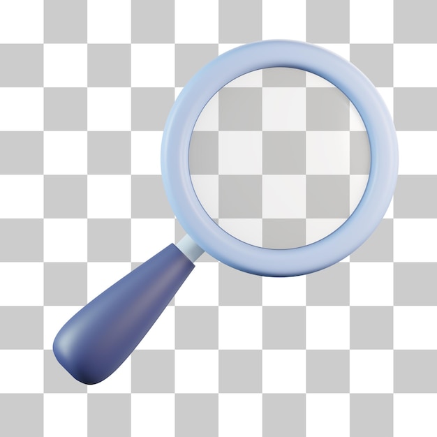 Ícone 3D da lupa