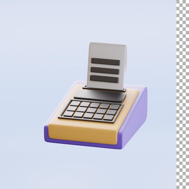 Ícone 3d da máquina de dinheiro 3d