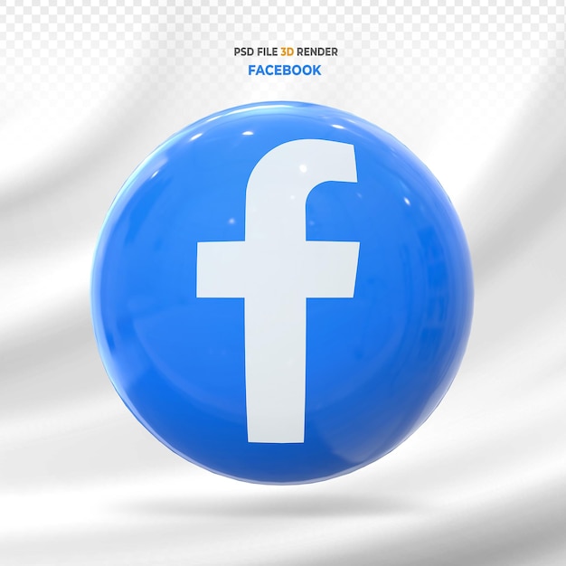 Ícone 3D da mídia social do Facebook Balloons
