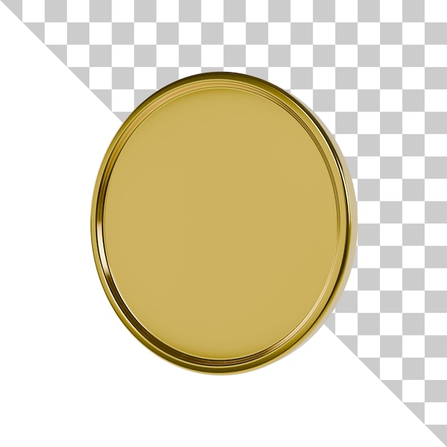 Ícone 3D da moeda de ouro