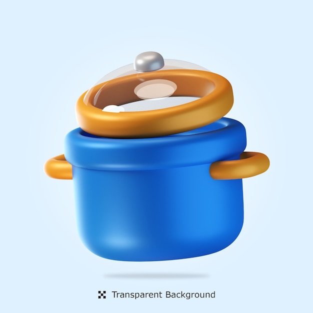 ícone 3d da panela de pressão PSD