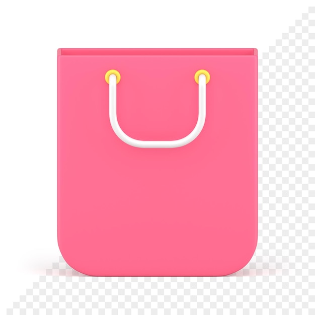 Ícone 3d da sacola de compras
