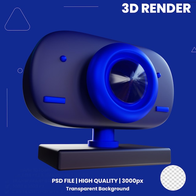 ícone 3d da webcam