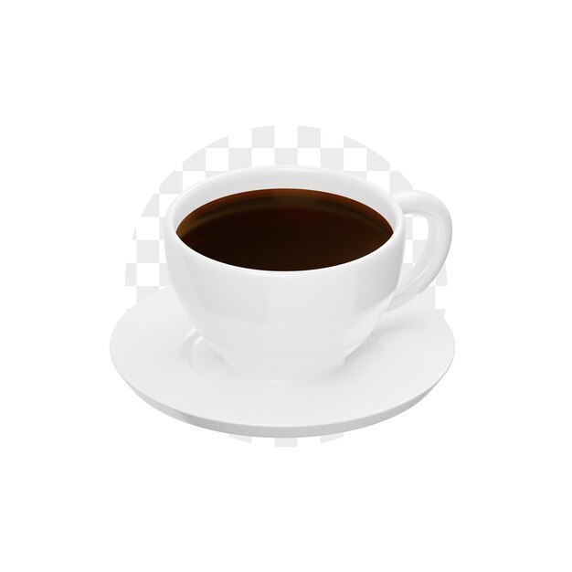 PSD Ícone 3d da xícara de café