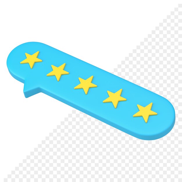 Ícone 3d de avaliação do cliente