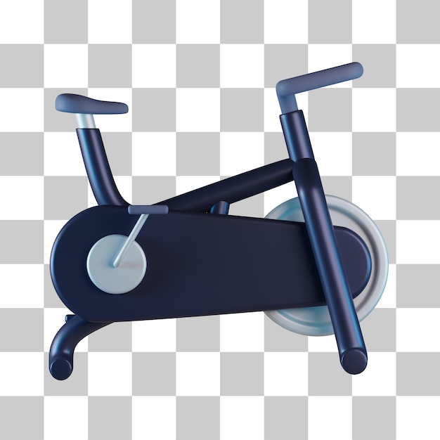 PSD Ícone 3d de bicicleta estática