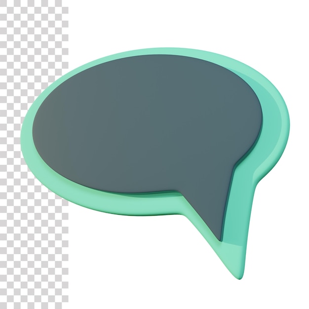 Ícone 3d de bolha de bate-papo