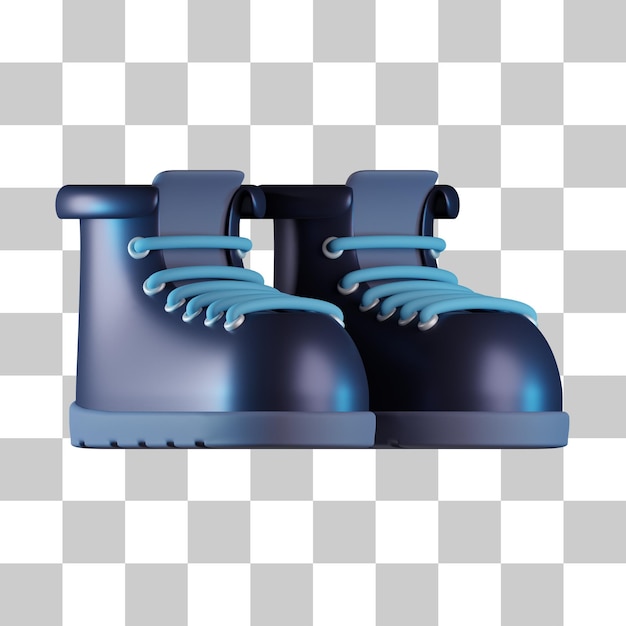 Ícone 3d de botas de caminhada