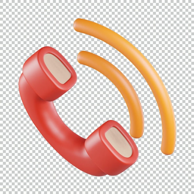 Ícone 3d de chamada telefônica