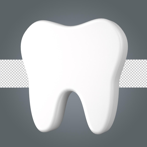 PSD Ícone 3d de dente