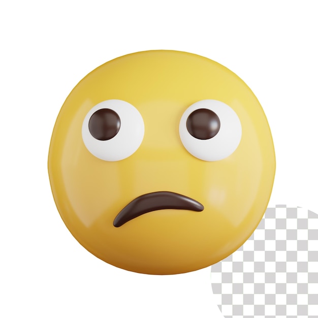 Ícone 3d de emoji de olho rolando