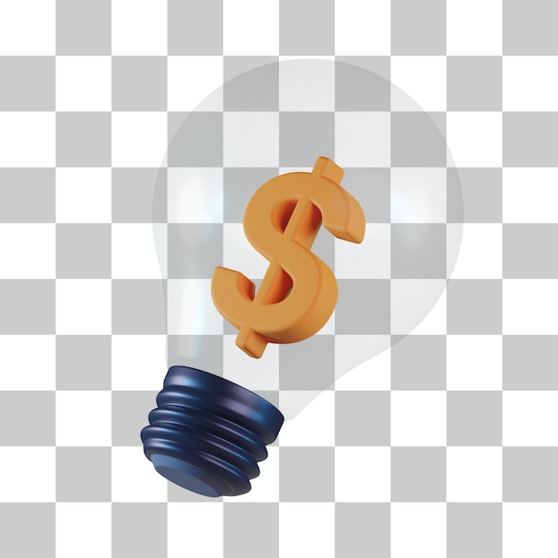 Ícone 3D de Estratégia Financeira