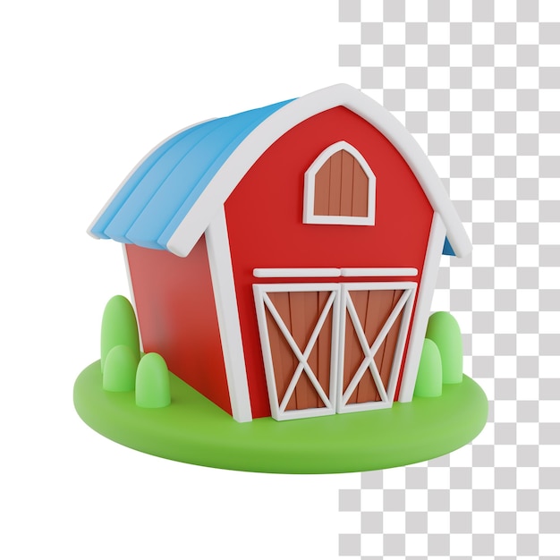 Ícone 3D de fazenda