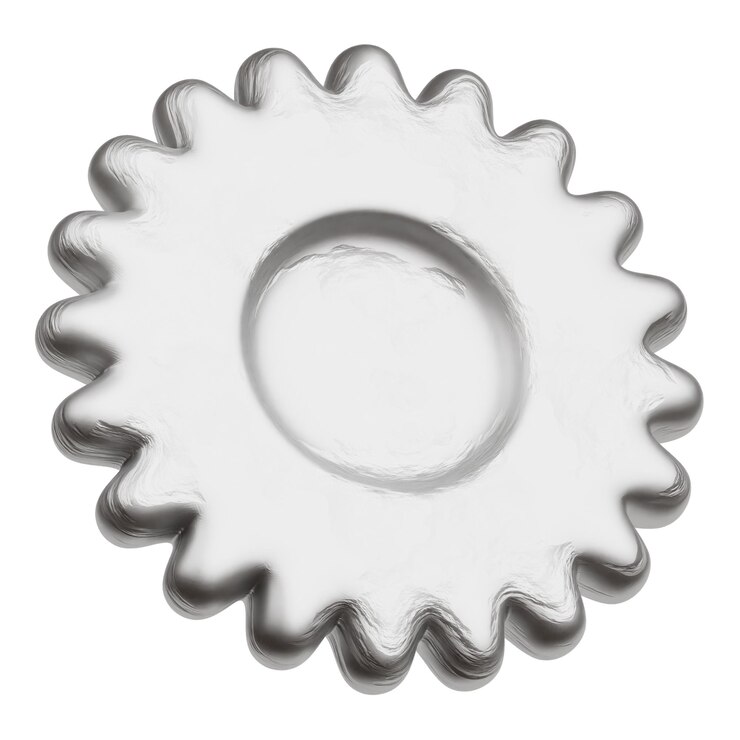 PSD ícone 3d de forma abstrata de metal isolado no fundo branco