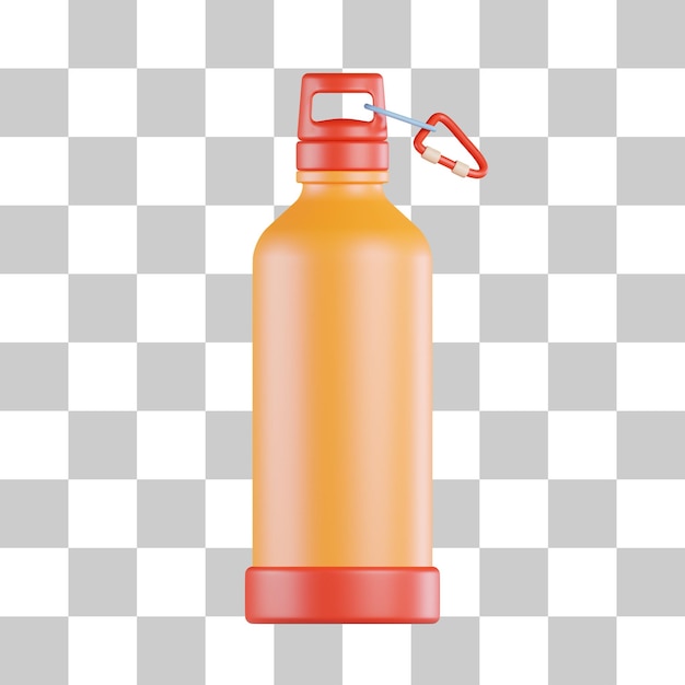 PSD Ícone 3d de garrafa de água