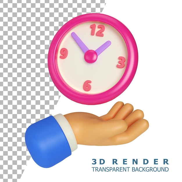 Ícone 3d de gerenciamento de tempo