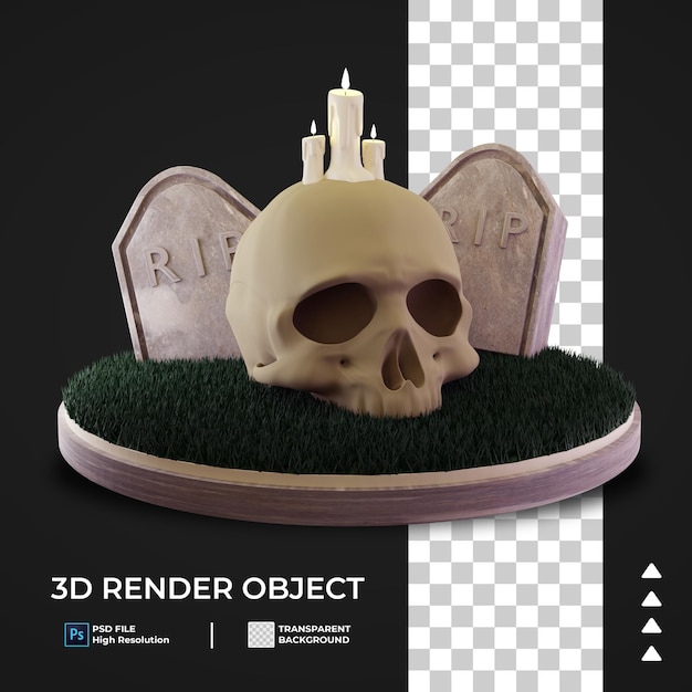 PSD Ícone 3d de halloween