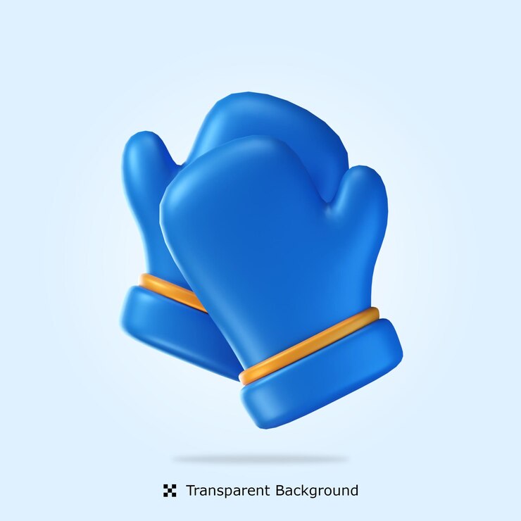 PSD ícone 3d de luvas de cozinha psd