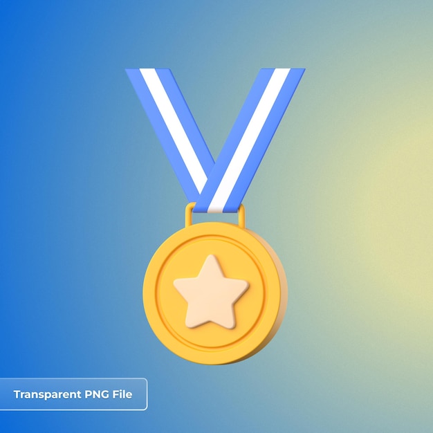 ícone 3d de medalha