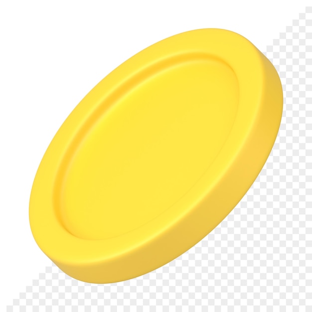Ícone 3d de moeda dourada