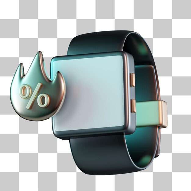 Ícone 3D de promoção de smartwatch