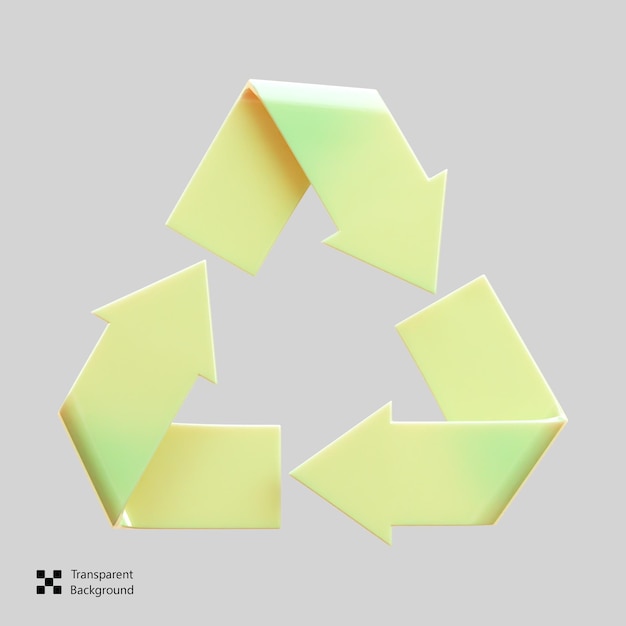 Ícone 3D de reciclagem geral