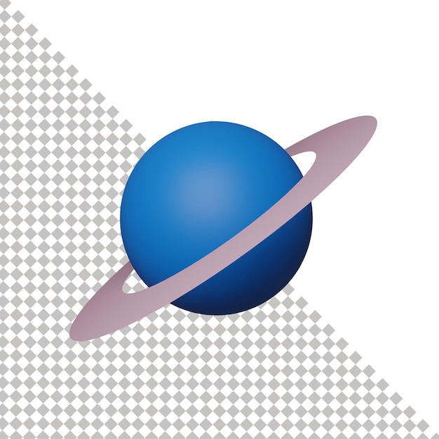 Ícone 3D de Saturno