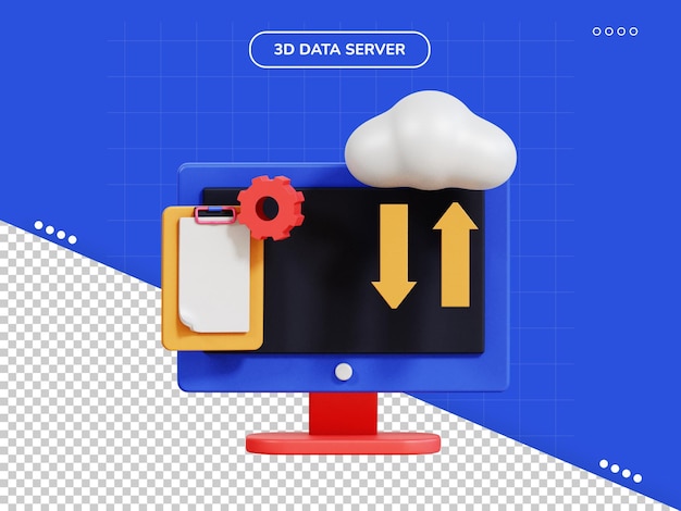ícone 3d de serviço web