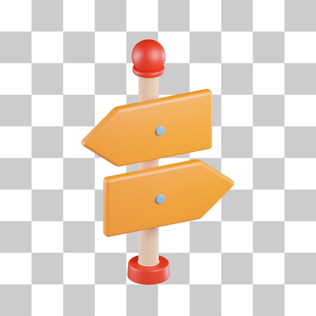 Ícone 3D de sinal de rua