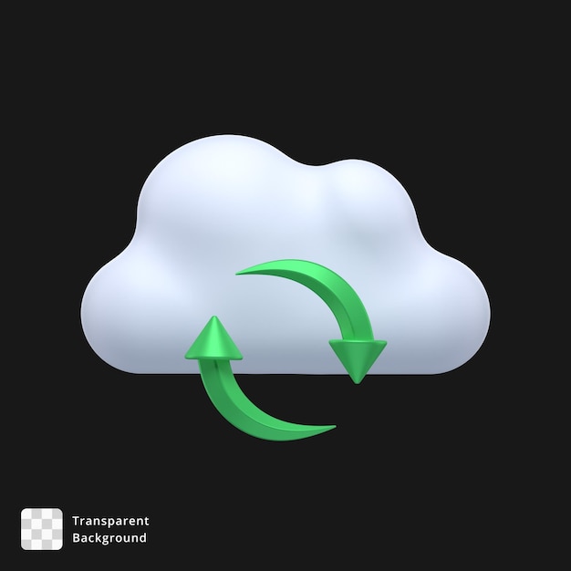 Ícone 3d de uma nuvem