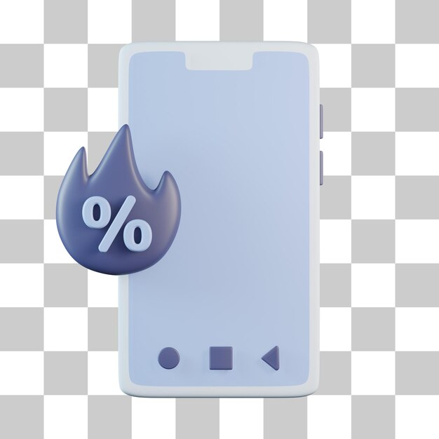 Ícone 3D de venda de smartphone