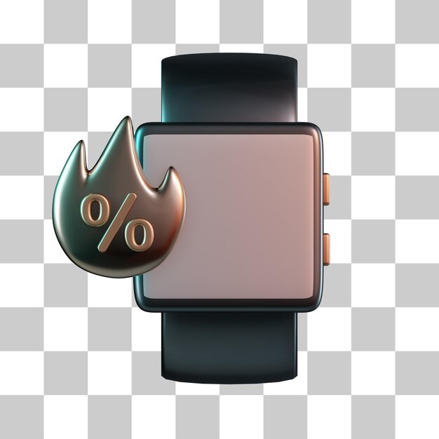 Ícone 3D de venda de smartwatch