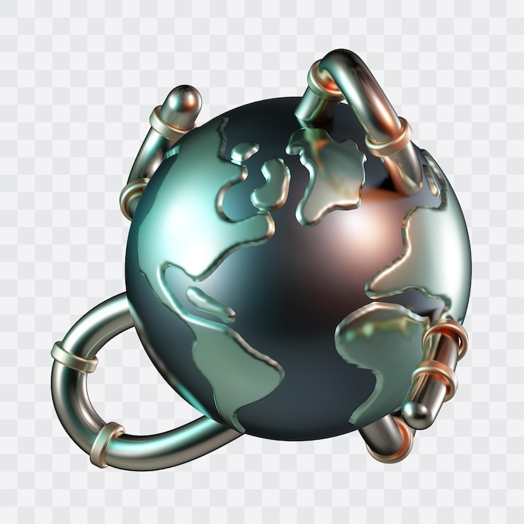 PSD ícone 3d de verme de rede da internet