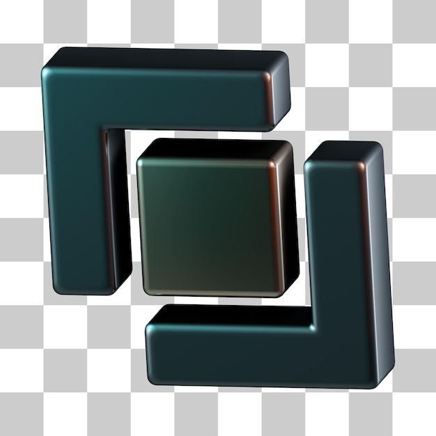 Icône 3D divisée de Pathfinder