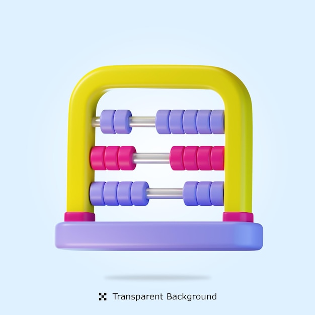 Ícone 3d do ábaco psd
