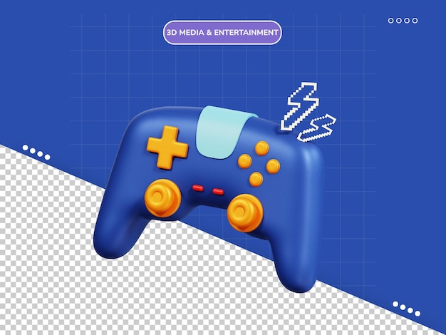 PSD Ícone 3d do console de jogos