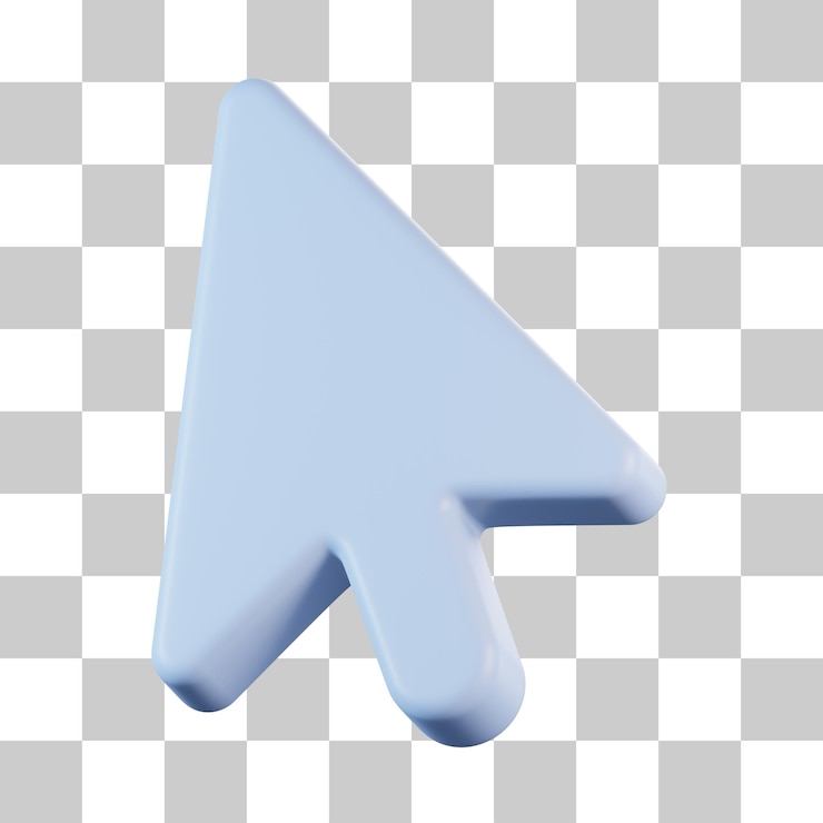 PSD ícone 3d do cursor do mouse