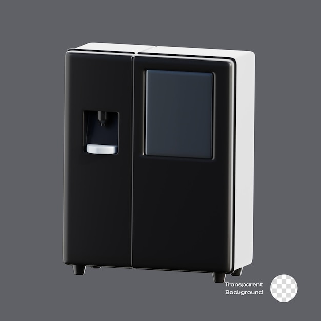 PSD Ícone 3d do dispositivo smart fridge smarthome