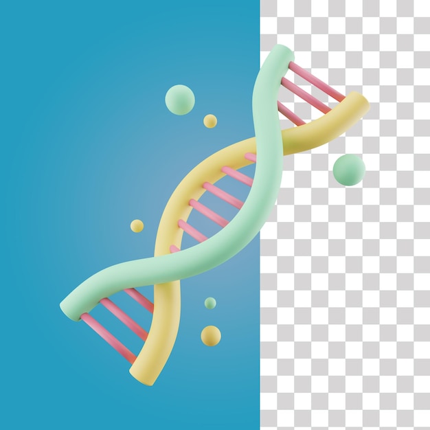 PSD Ícone 3d do dna