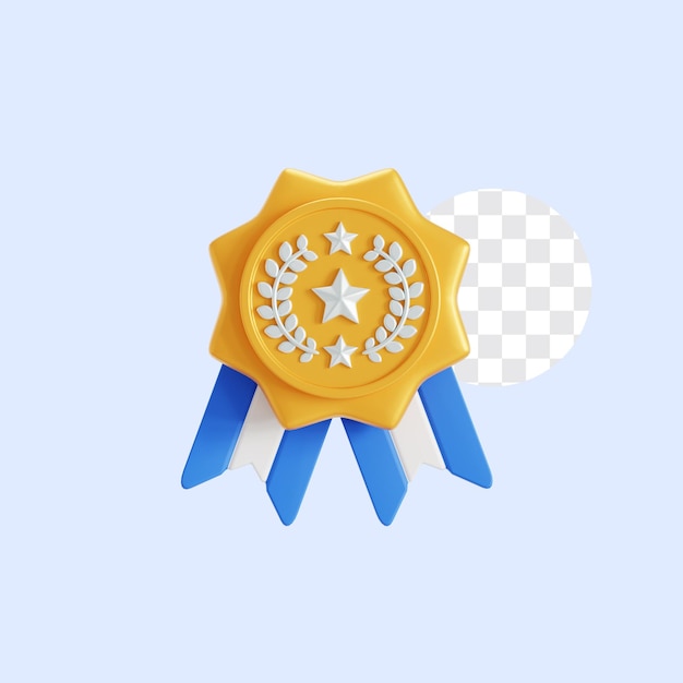 Ícone 3D do emblema do medalhão
