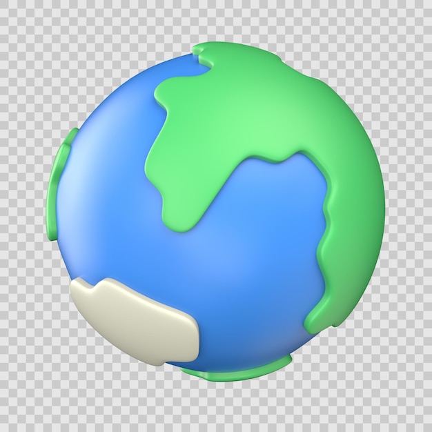 Ícone 3D do globo da terra