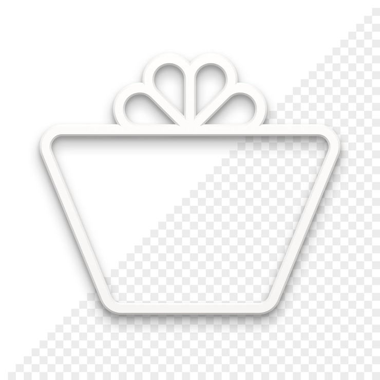 PSD ícone 3d do quadro em forma de presente