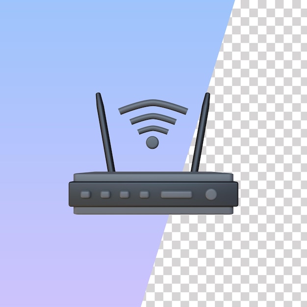 Ícone 3D do Roteador PSD