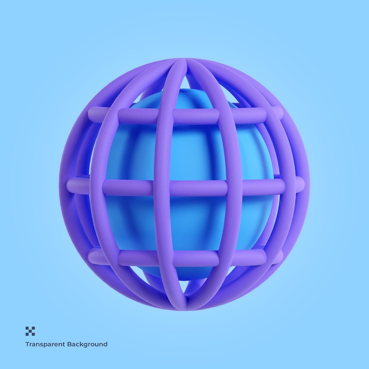 PSD ícone 3d do site