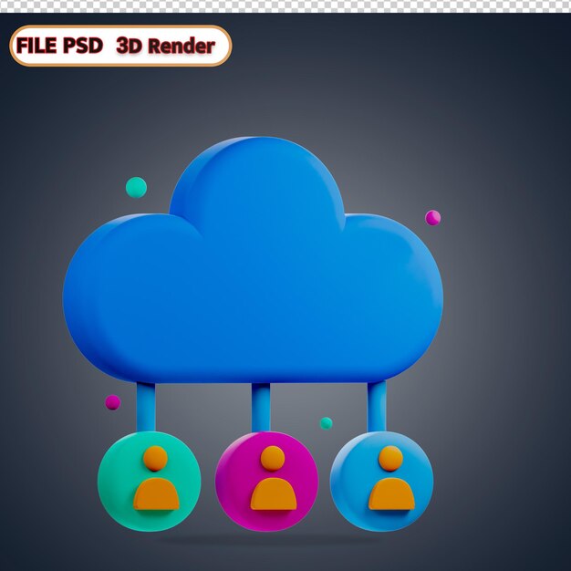 ícone 3d do usuário