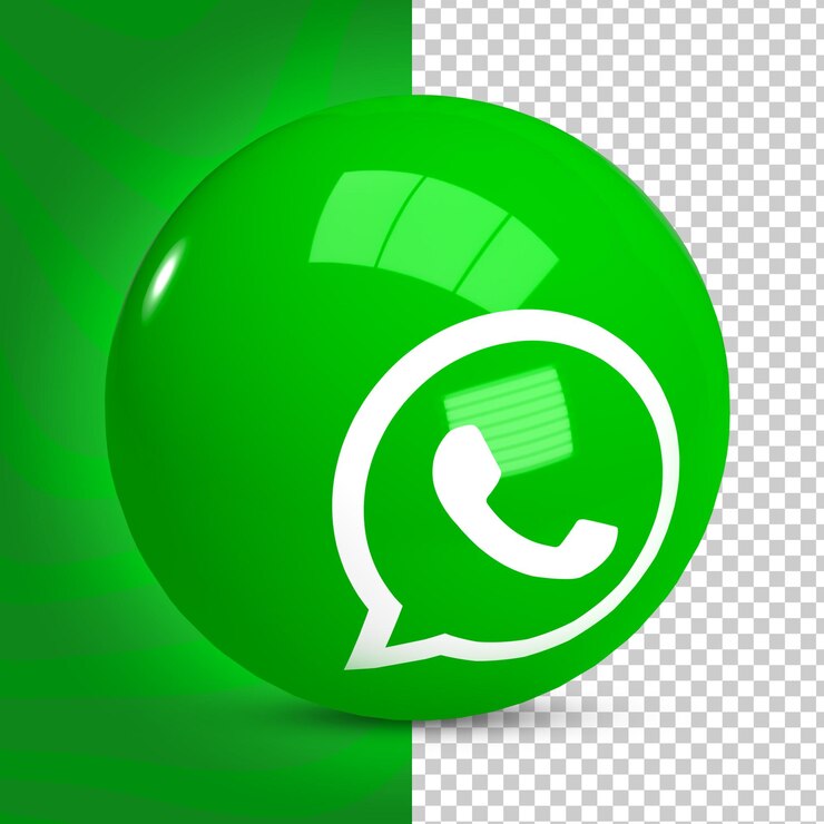 PSD ícone 3d do whatsapp para psd de composição