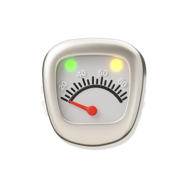 Icône 3D du compteur de vitesse