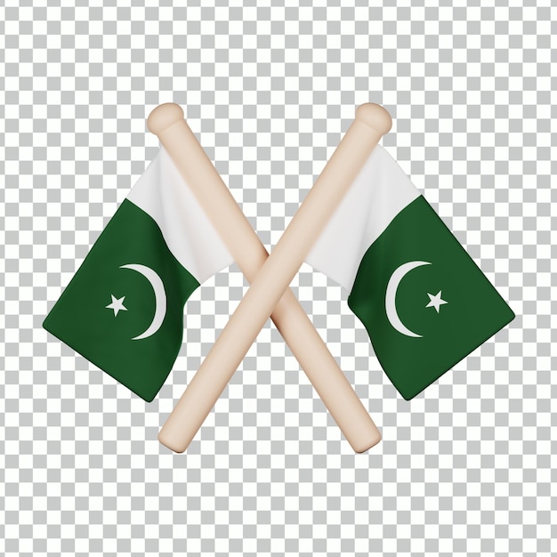 Icône 3d Du Drapeau Pakistanais