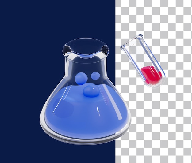 Icône 3D du flacon chimique